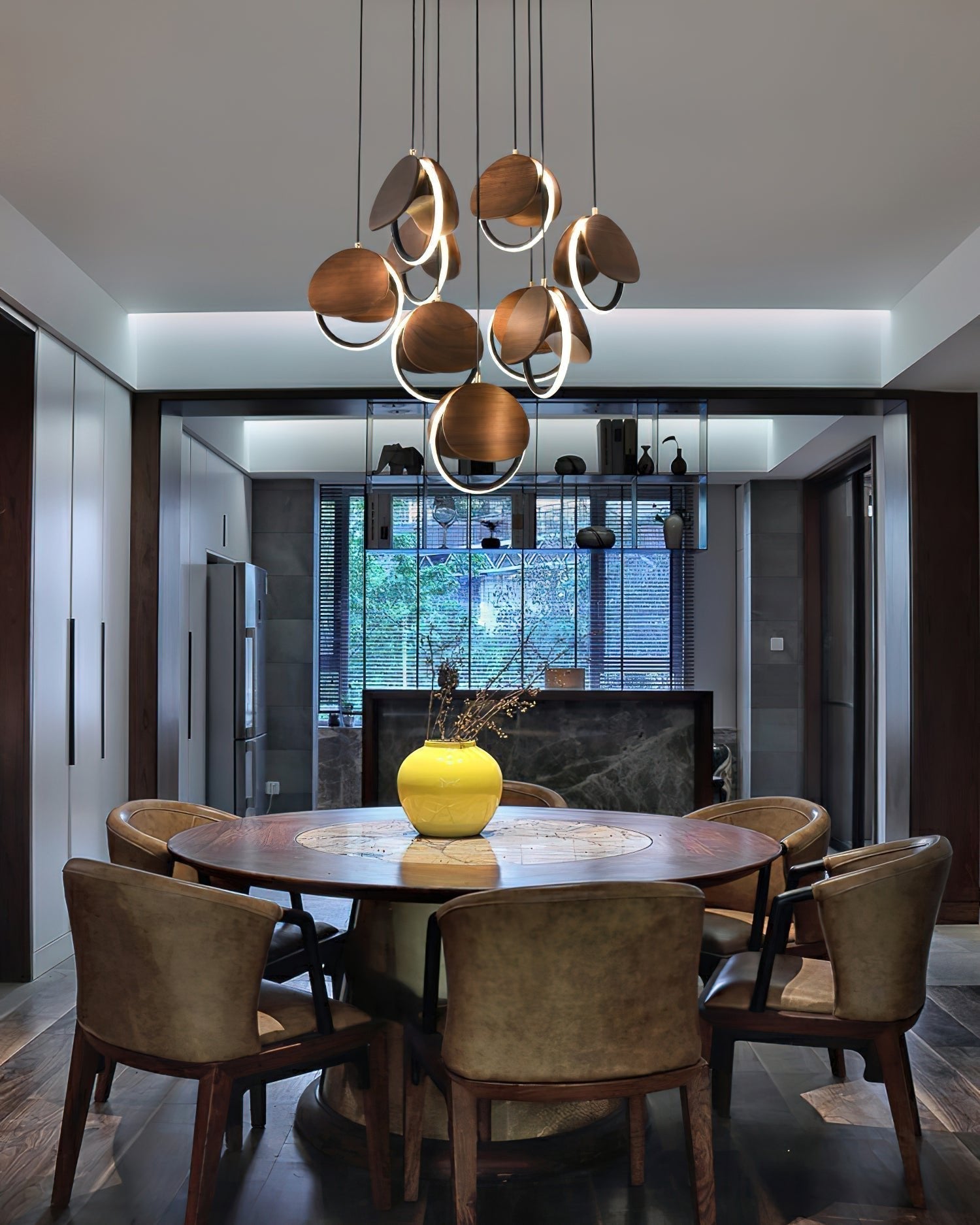 Avvelen Geometrische Holz Pendelleuchte-Letslighting