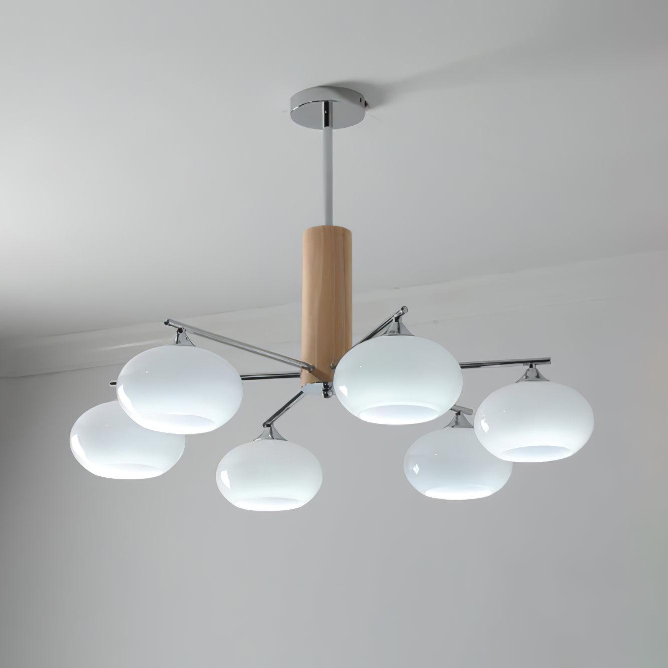 Lustra Kronleuchter Persimmon Glas Mid-Century-Letslighting