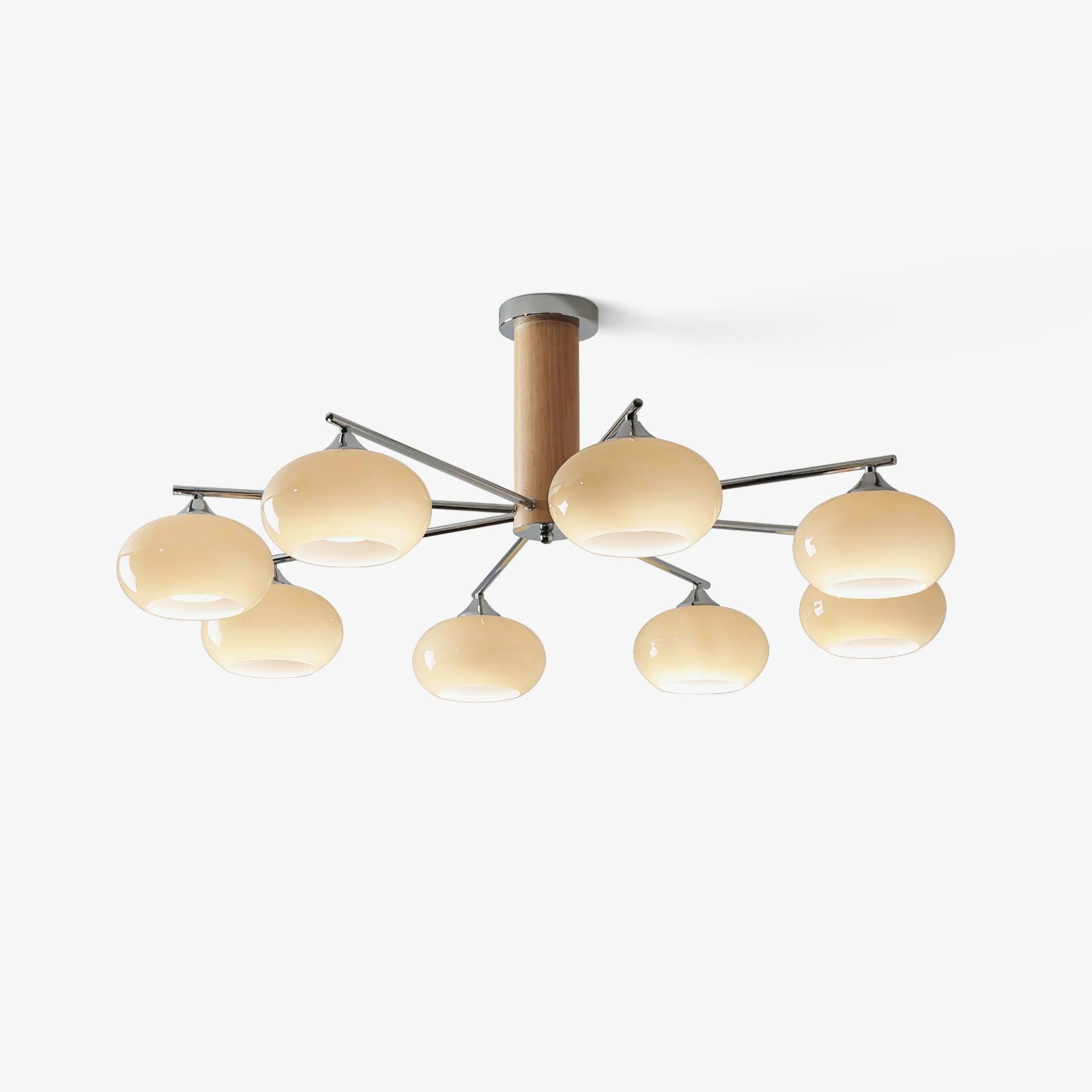 Lustra Kronleuchter Persimmon Glas Mid-Century-Letslighting