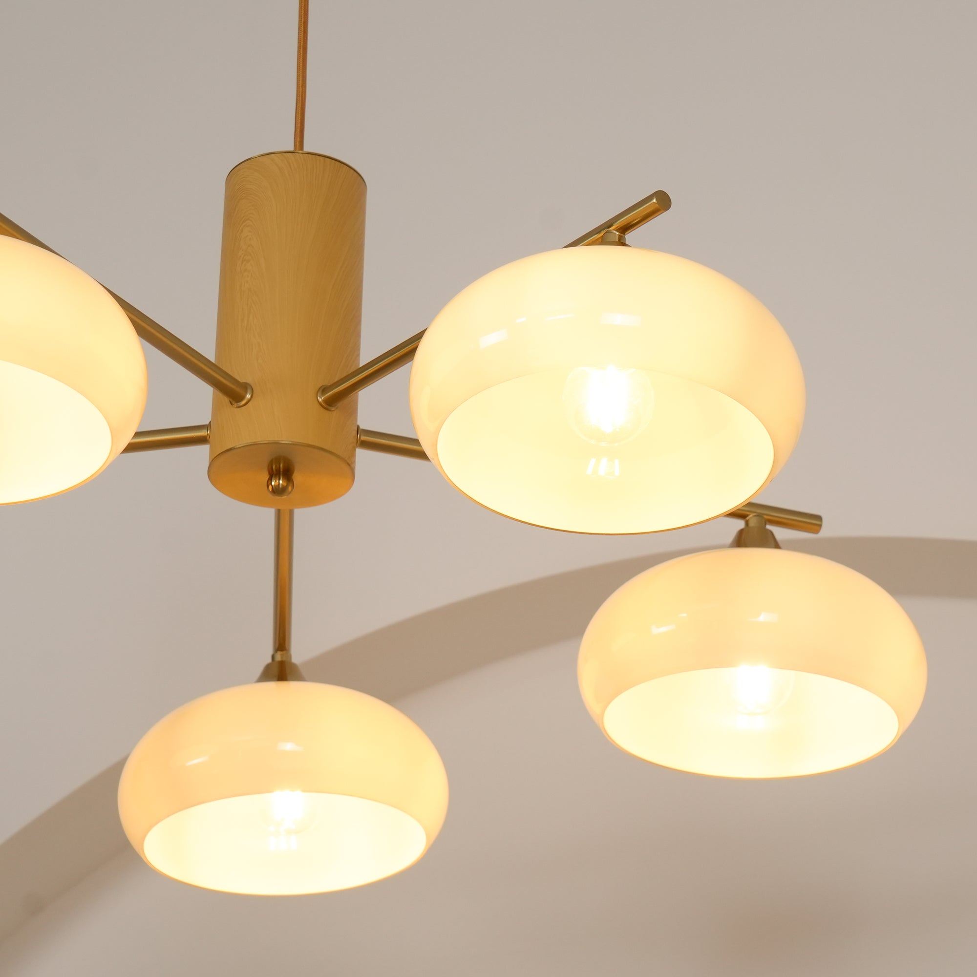 Nova Kronleuchter aus Natürlichem Persimmon-Glas-Letslighting