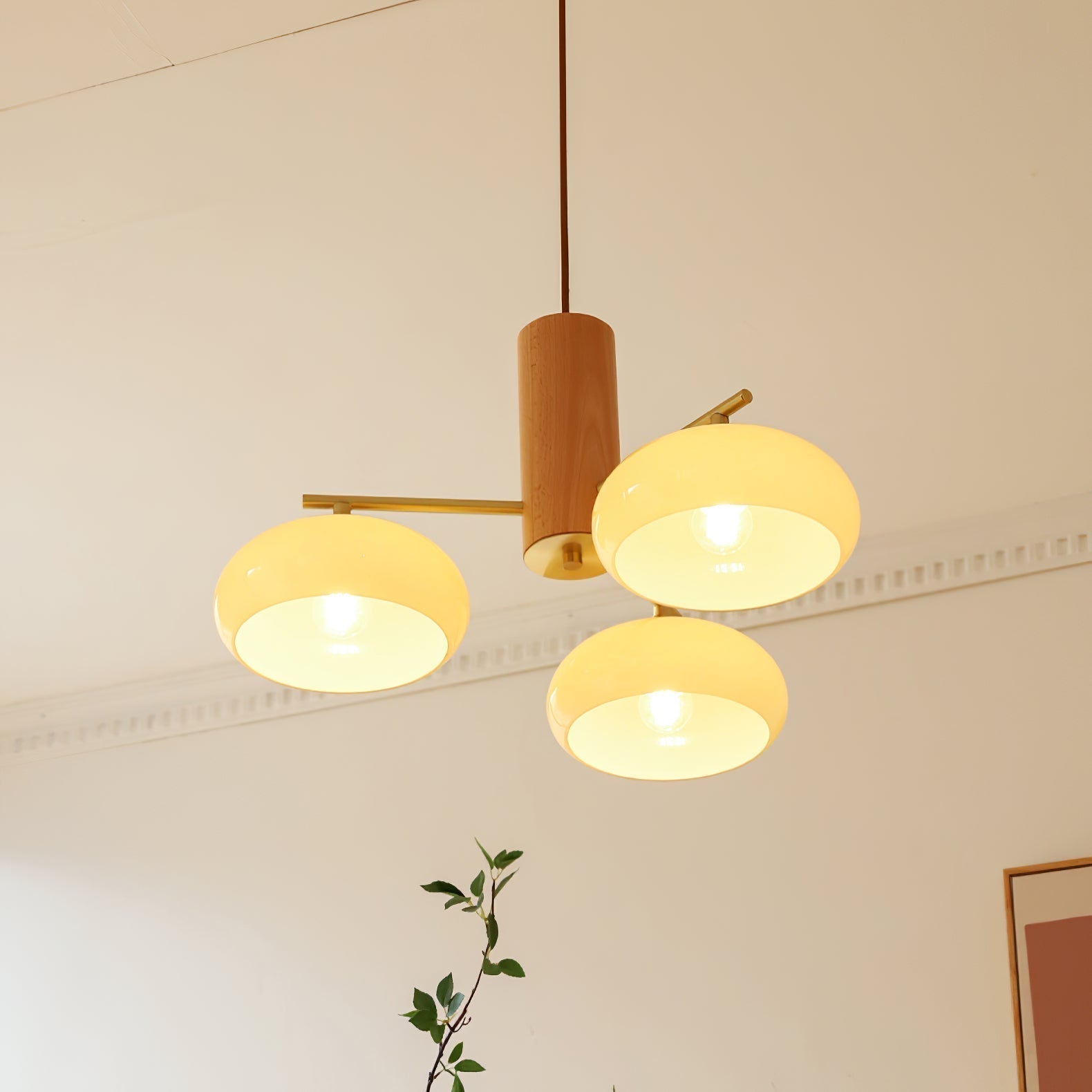 Nova Kronleuchter aus Natürlichem Persimmon-Glas-Letslighting