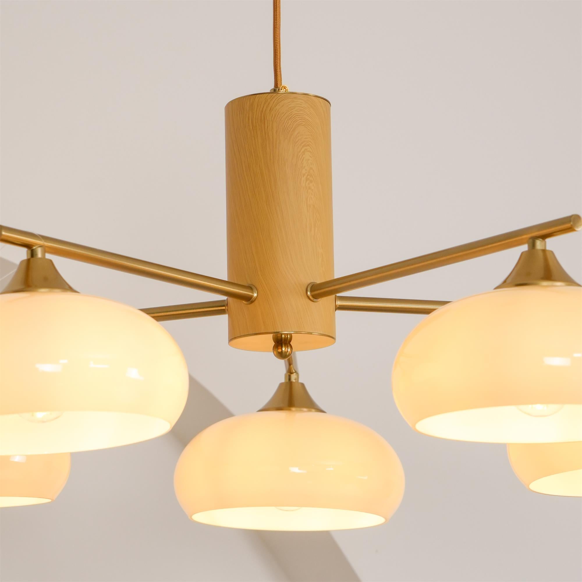 Nova Kronleuchter aus Natürlichem Persimmon-Glas-Letslighting