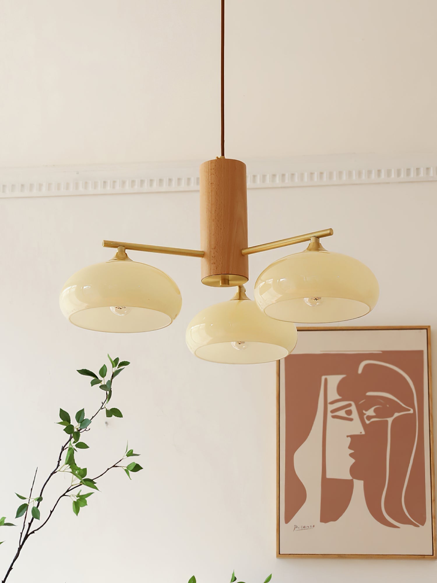Nova Kronleuchter aus Natürlichem Persimmon-Glas-Letslighting