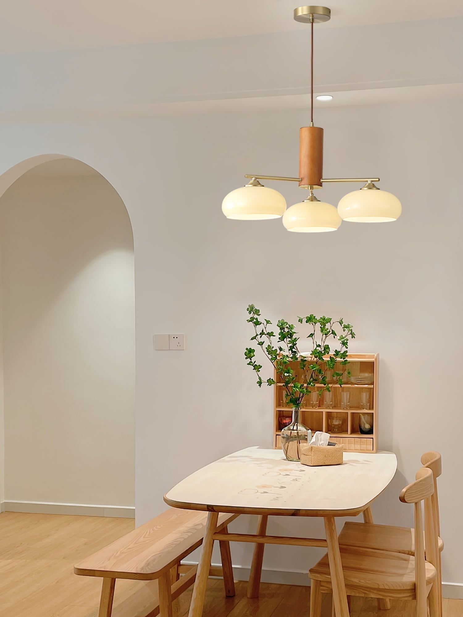 Nova Kronleuchter aus Natürlichem Persimmon-Glas-Letslighting