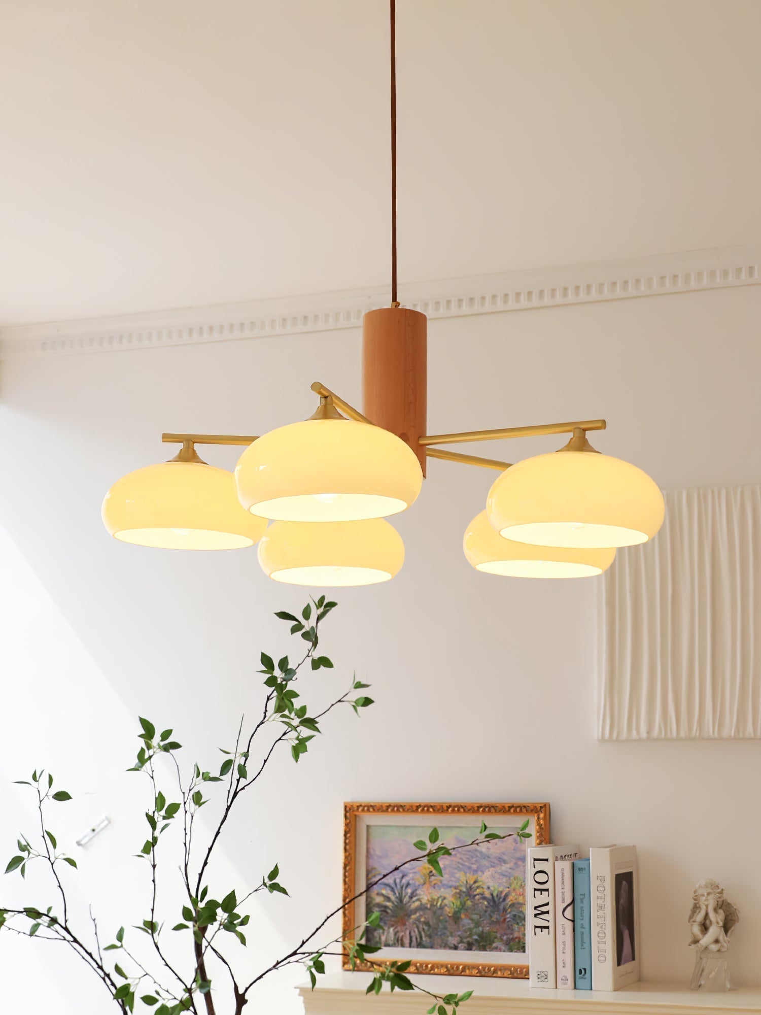 Nova Kronleuchter aus Natürlichem Persimmon-Glas-Letslighting