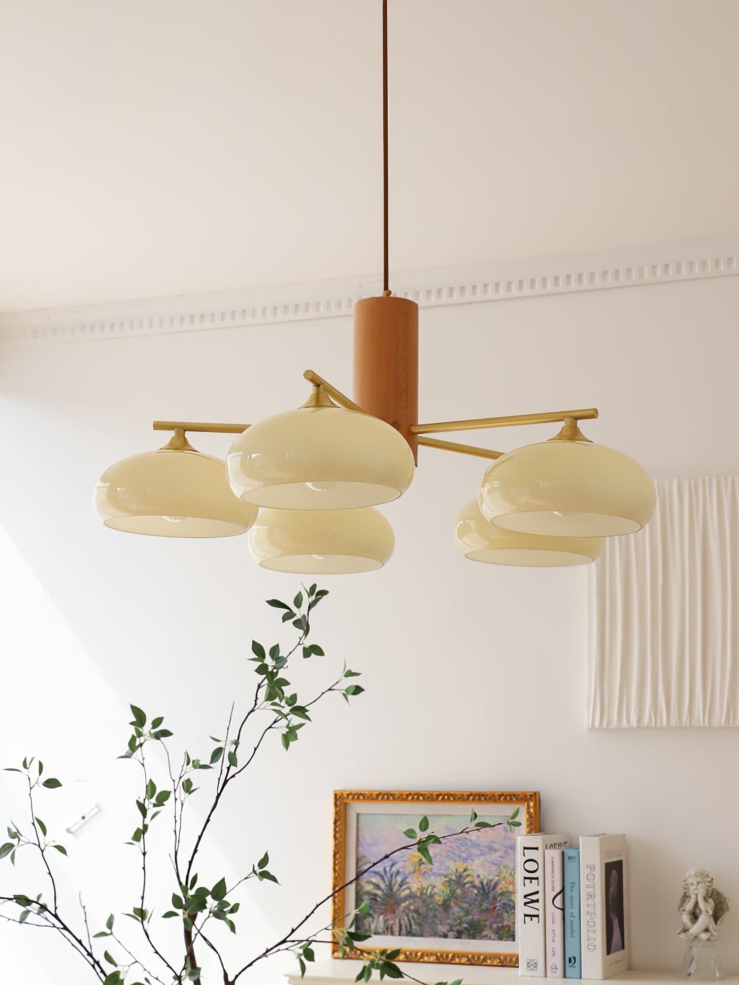 Nova Kronleuchter aus Natürlichem Persimmon-Glas-Letslighting