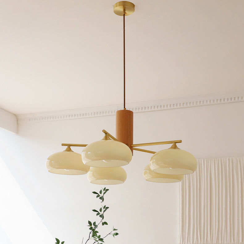 Nova Kronleuchter aus Natürlichem Persimmon-Glas-Letslighting