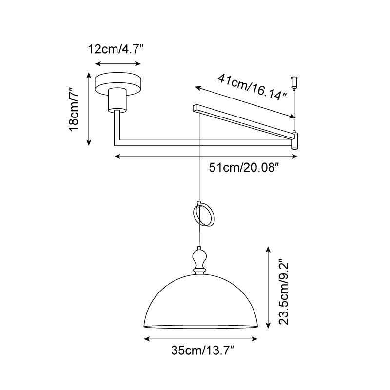 Maribel Swing Arm Pendant Lamp - Letslighting