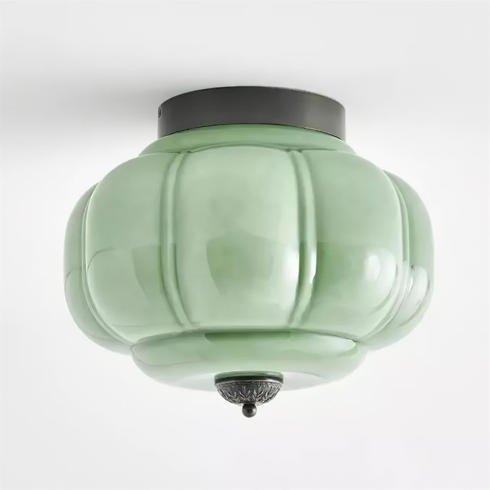 Elyra Green Glass Ceiling Lamp - Letslighting