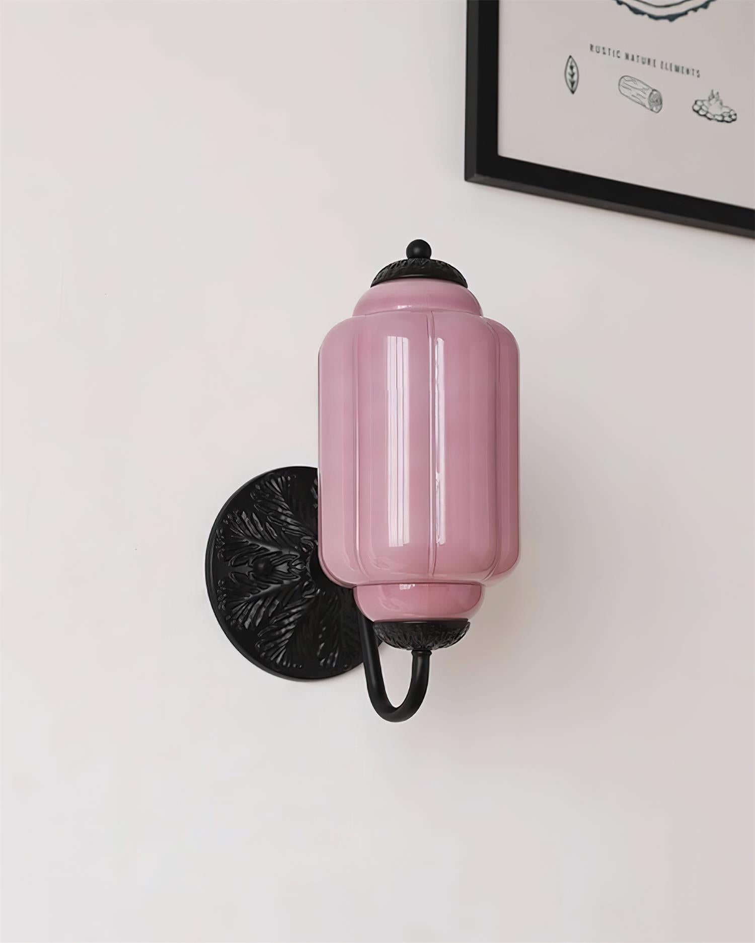 Melvane Vintage Rosa Glas Wandleuchte-Letslighting