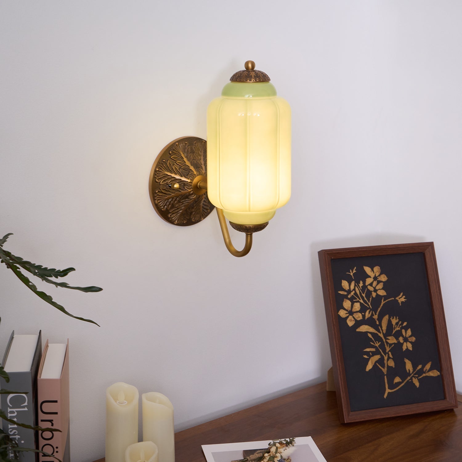 Melvane Vintage Rosa Glas Wandleuchte-Letslighting