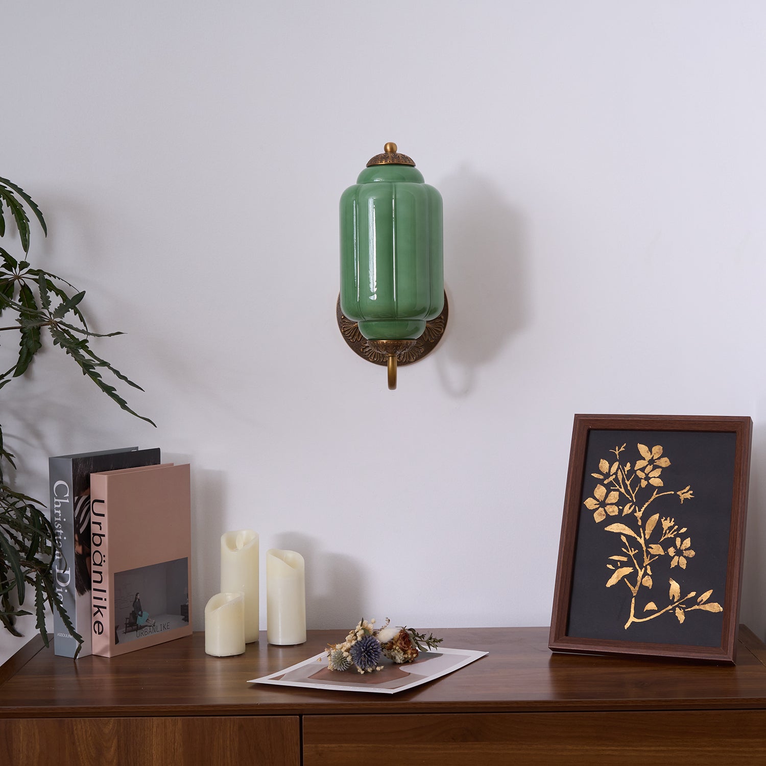 Melvane Vintage Rosa Glas Wandleuchte-Letslighting