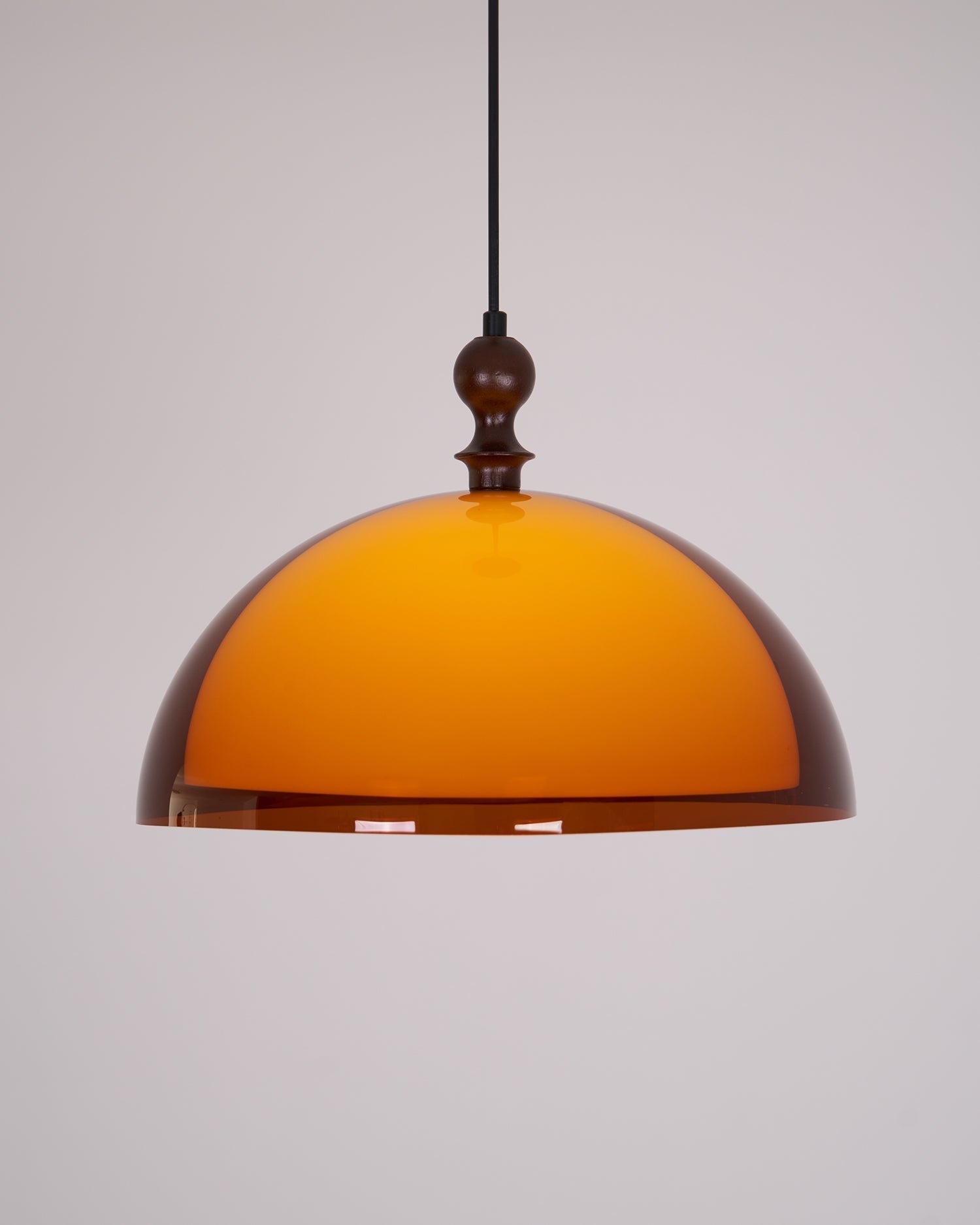 Solven Amber Glass Dome Pendant Light - Letslighting
