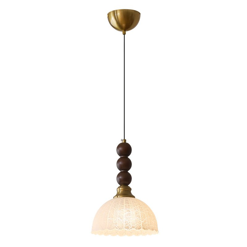 Avshaara Traditionell Eleganz Vintage Stoff Holz Pendelleuchte-Letslighting