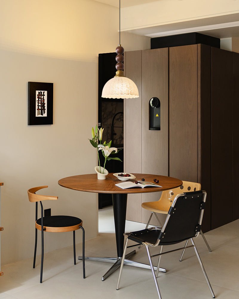Avshaara Traditionell Eleganz Vintage Stoff Holz Pendelleuchte-Letslighting