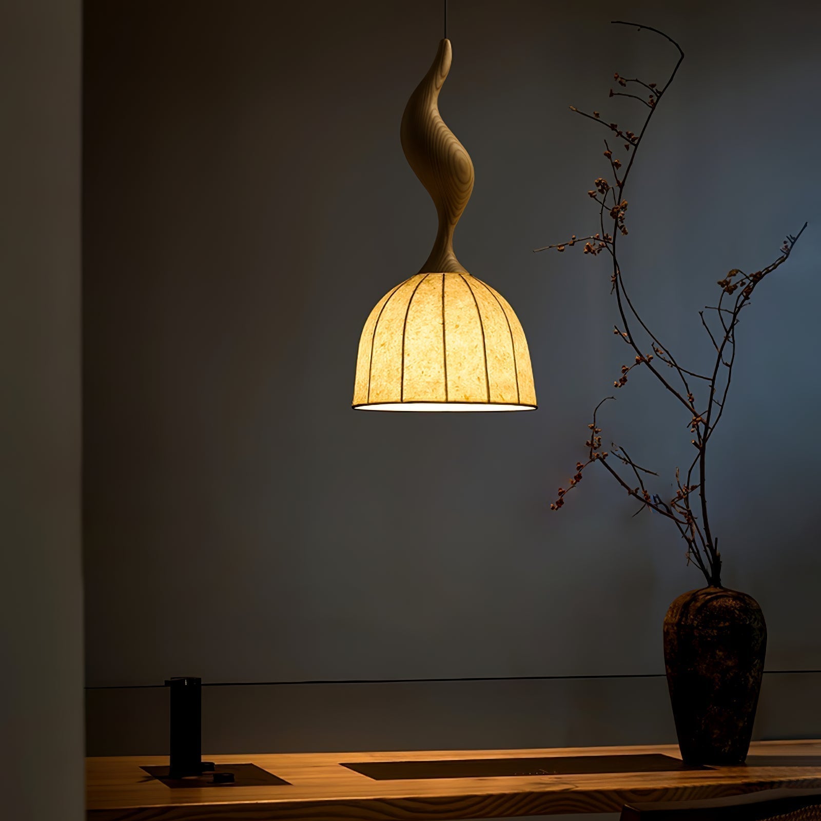 Colire Creativity Pendelleuchte aus Gedrehtem Holz-Letslighting