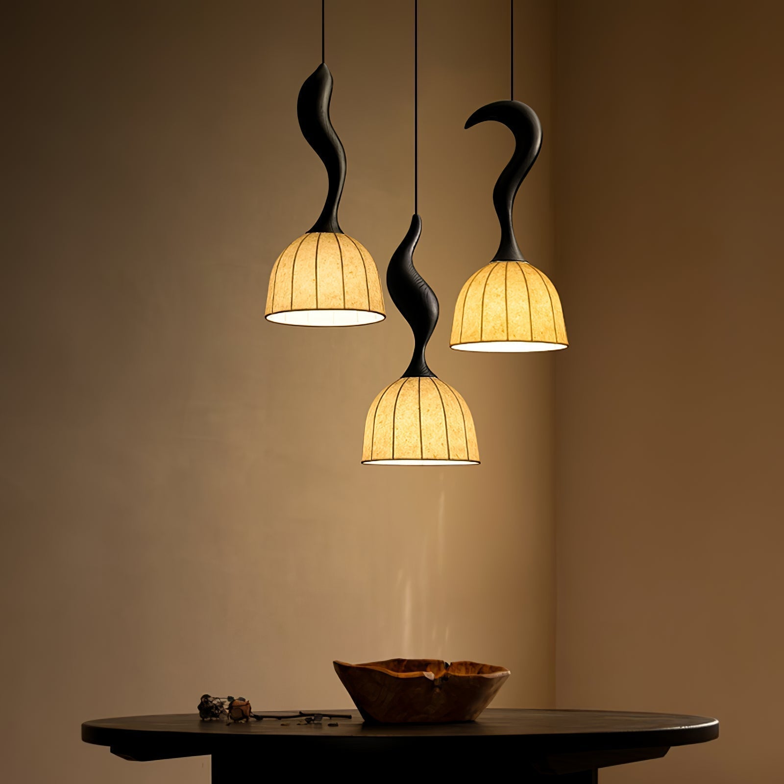 Colire Creativity Pendelleuchte aus Gedrehtem Holz-Letslighting