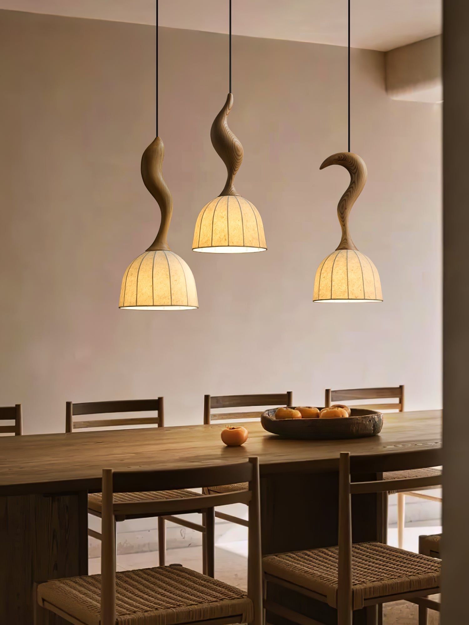 Colire Creativity Pendelleuchte aus Gedrehtem Holz-Letslighting