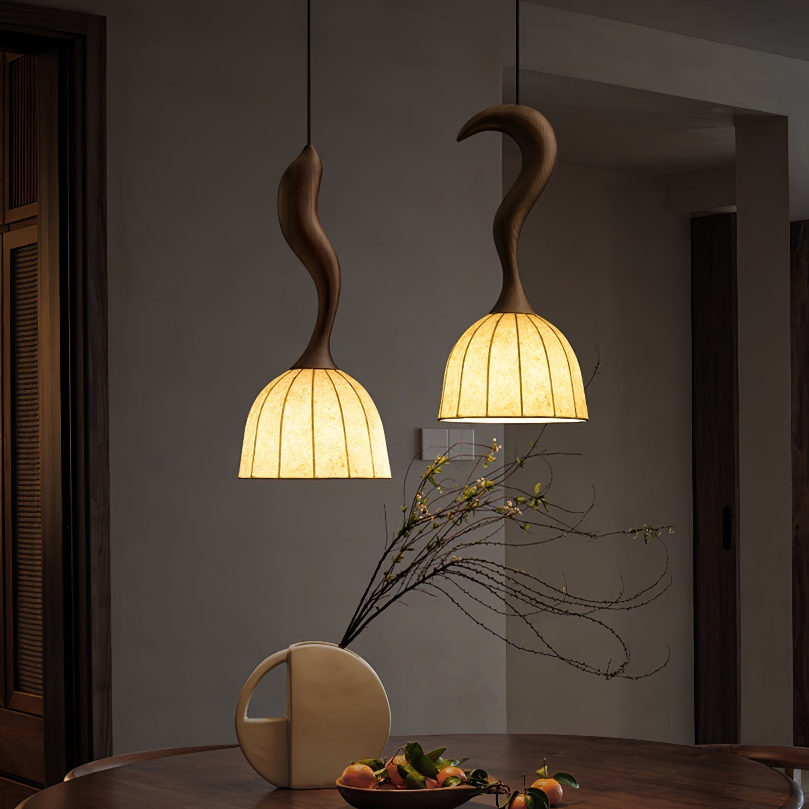 Colire Creativity Pendelleuchte aus Gedrehtem Holz-Letslighting