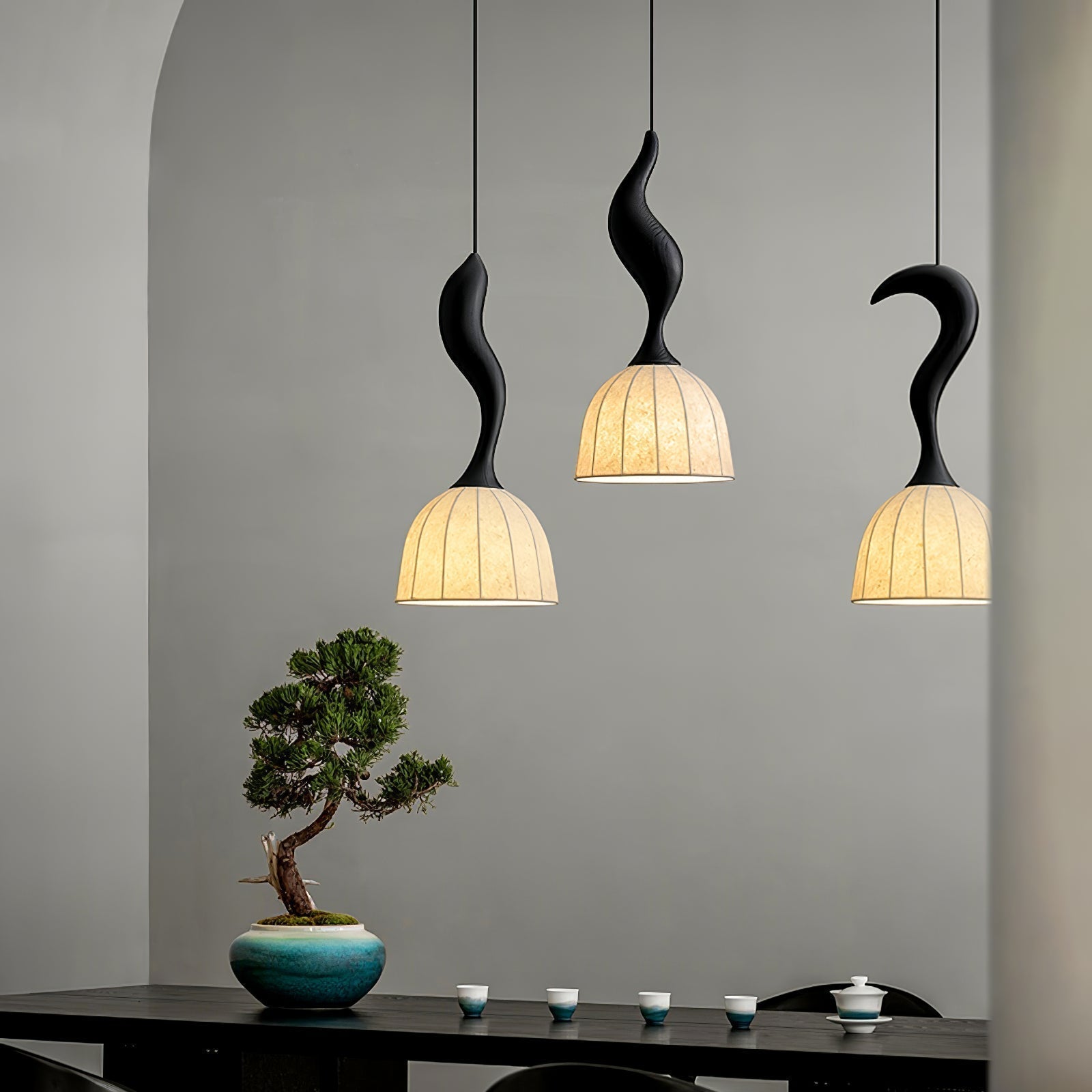 Colire Creativity Pendelleuchte aus Gedrehtem Holz-Letslighting