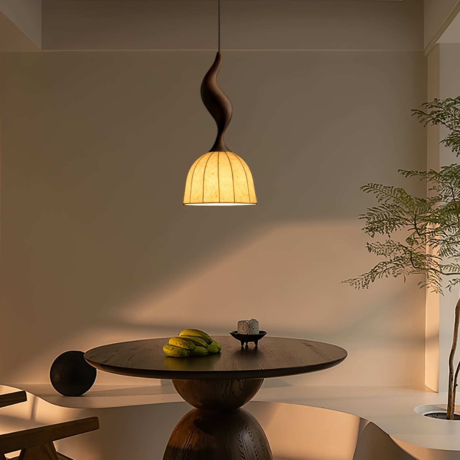 Colire Creativity Pendelleuchte aus Gedrehtem Holz-Letslighting