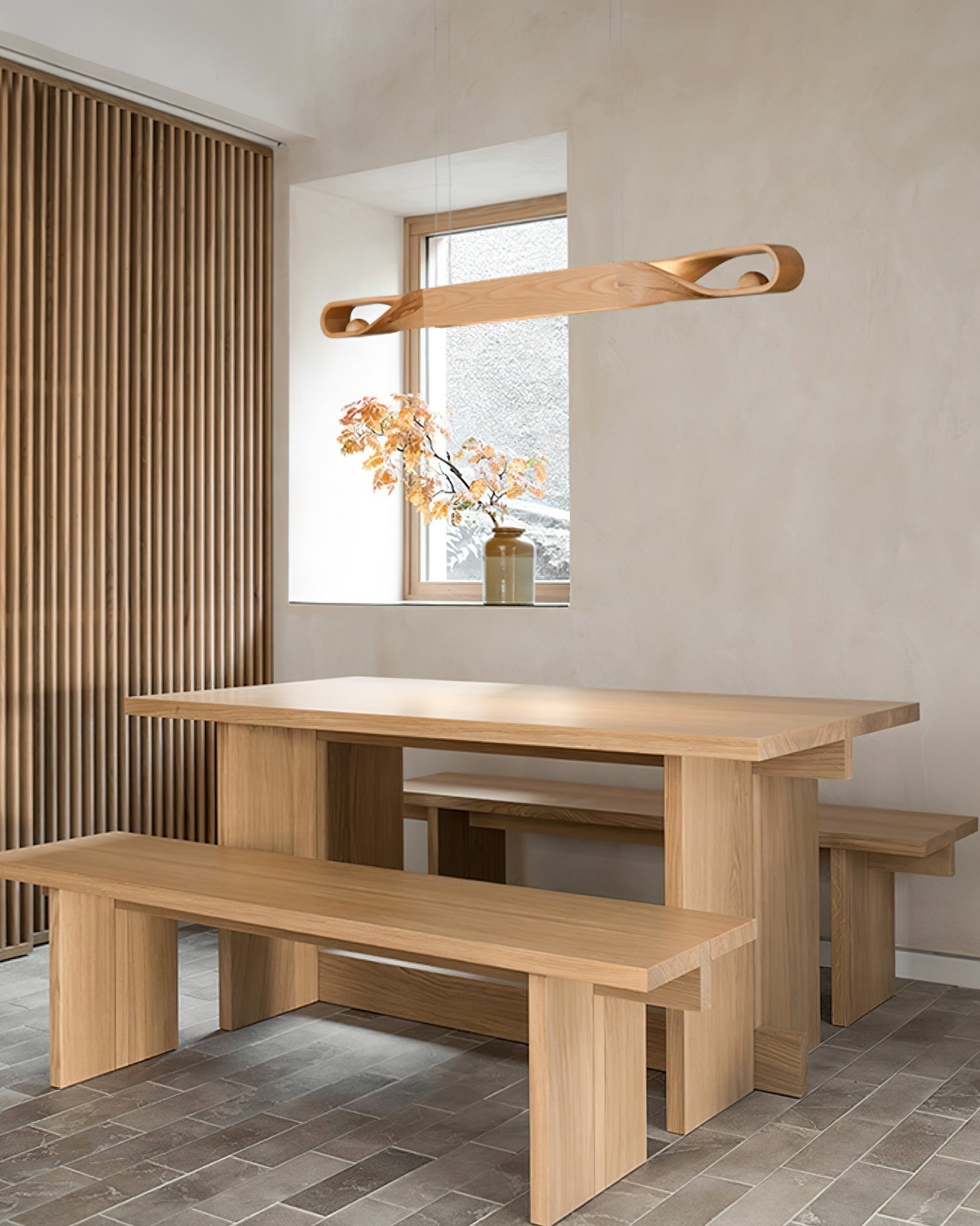 Lustra Pendelleuchte Holz Gekrümmt Minimalistisch-Letslighting