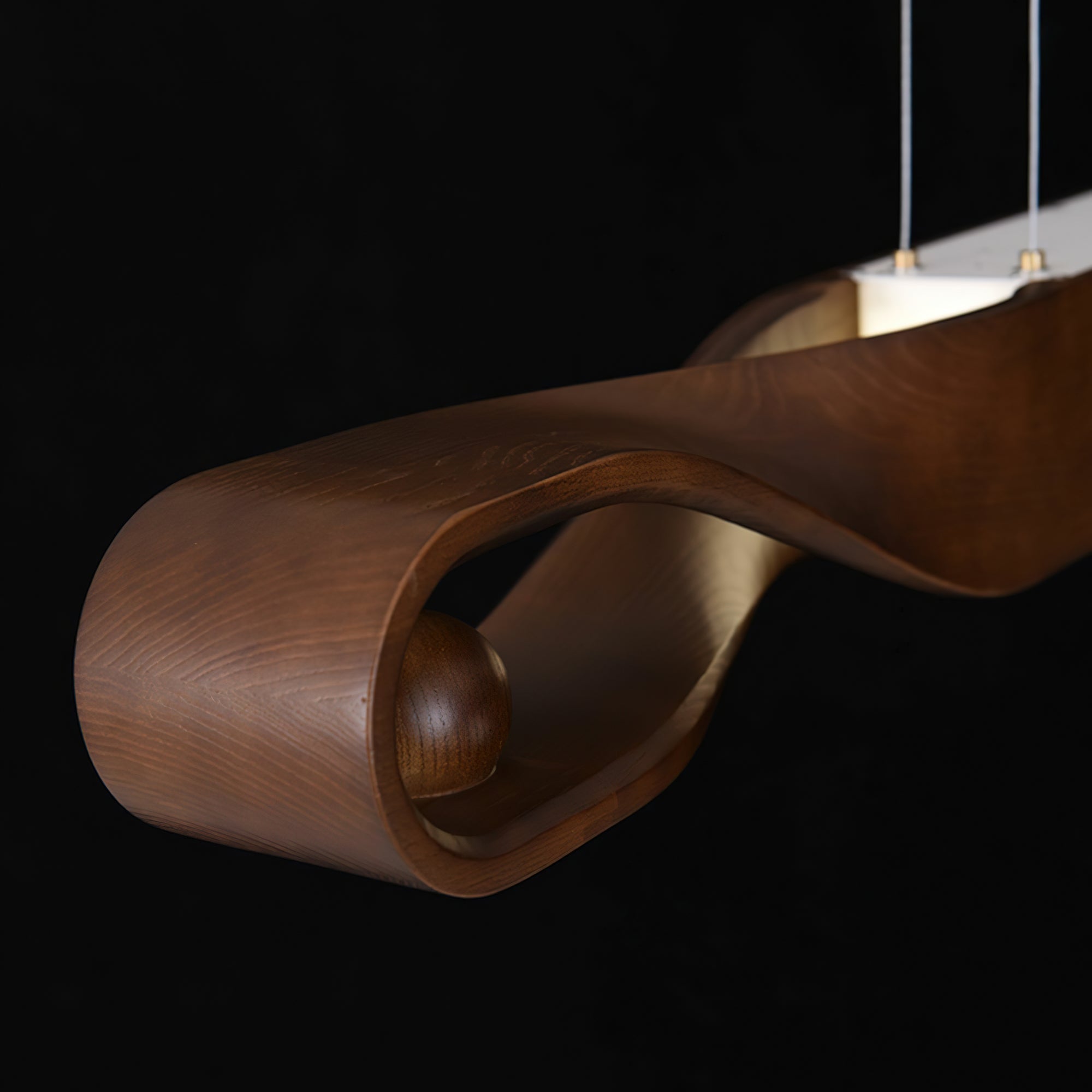 Lustra Pendelleuchte Holz Gekrümmt Minimalistisch-Letslighting