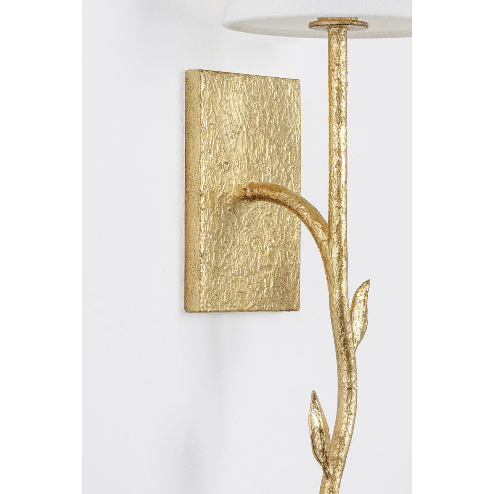Petal Messing Stoff Wandleuchte-Letslighting