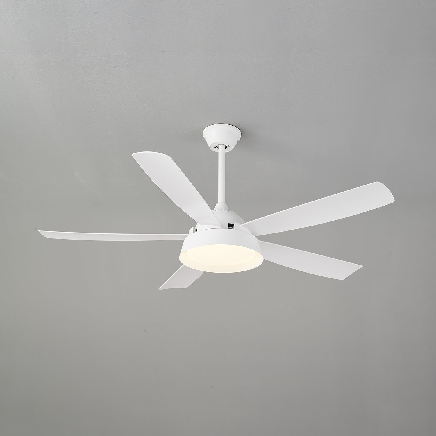 Orvino Deckenventilatorleuchte Holz, Seitenansicht