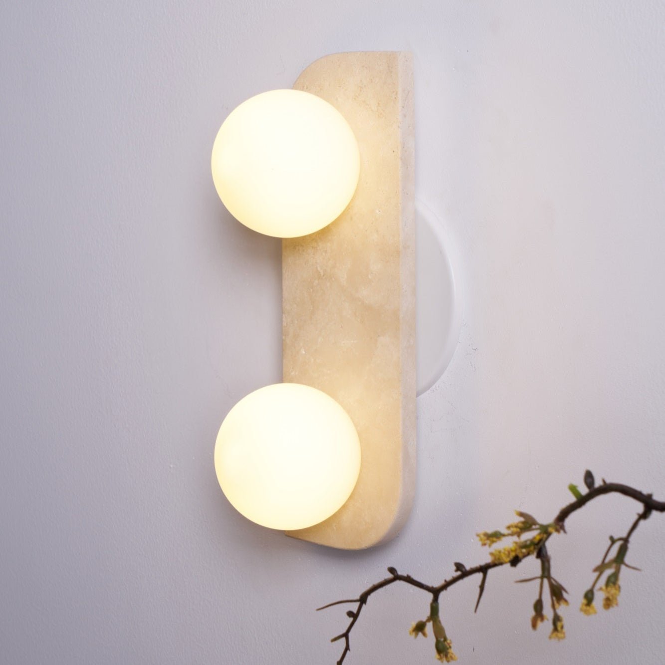 Alsilis Minimalist Travertine Wall Light - Neutralighting