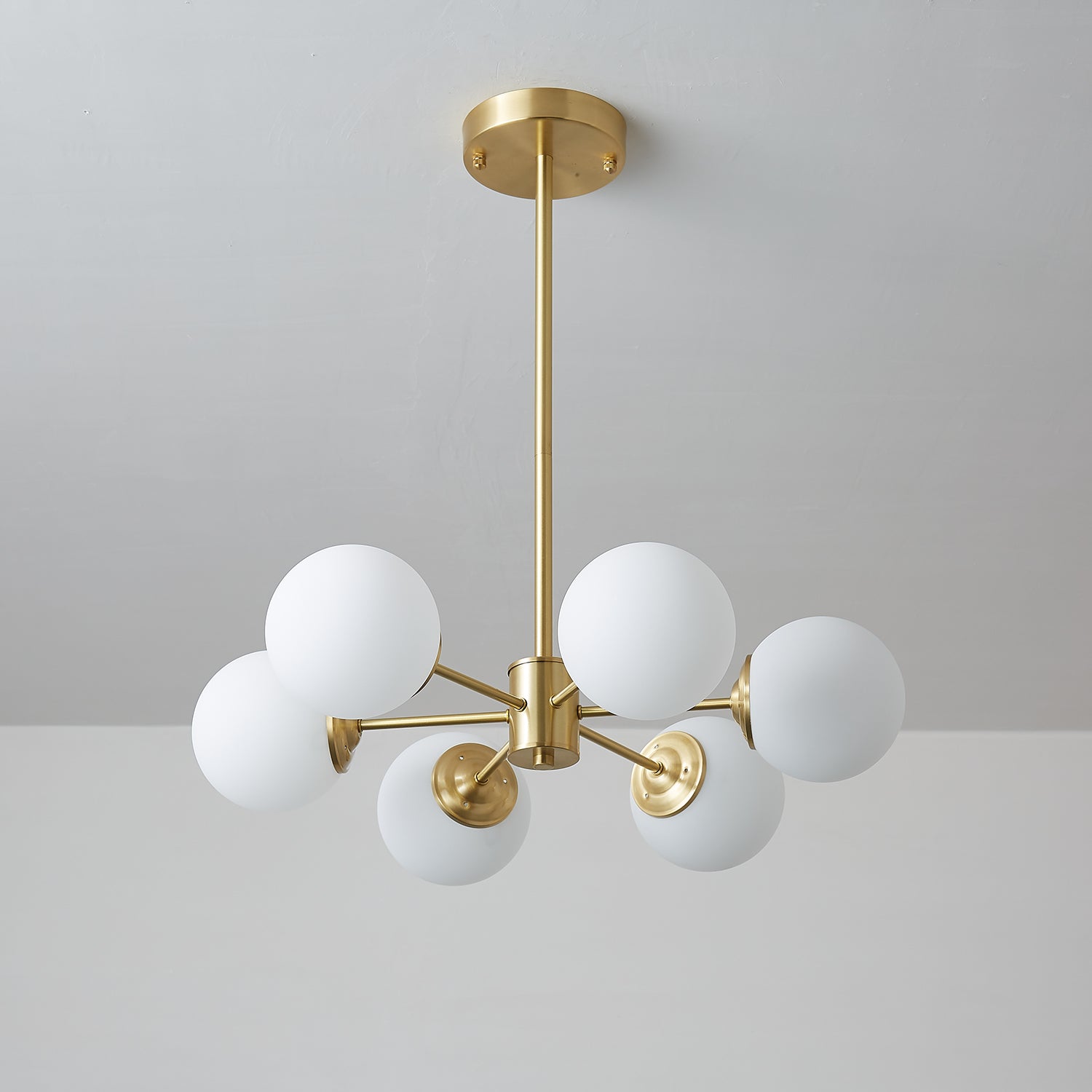 Lustra Kronleuchter Elysium Messing Matt Glas Kugeln-Letslighting