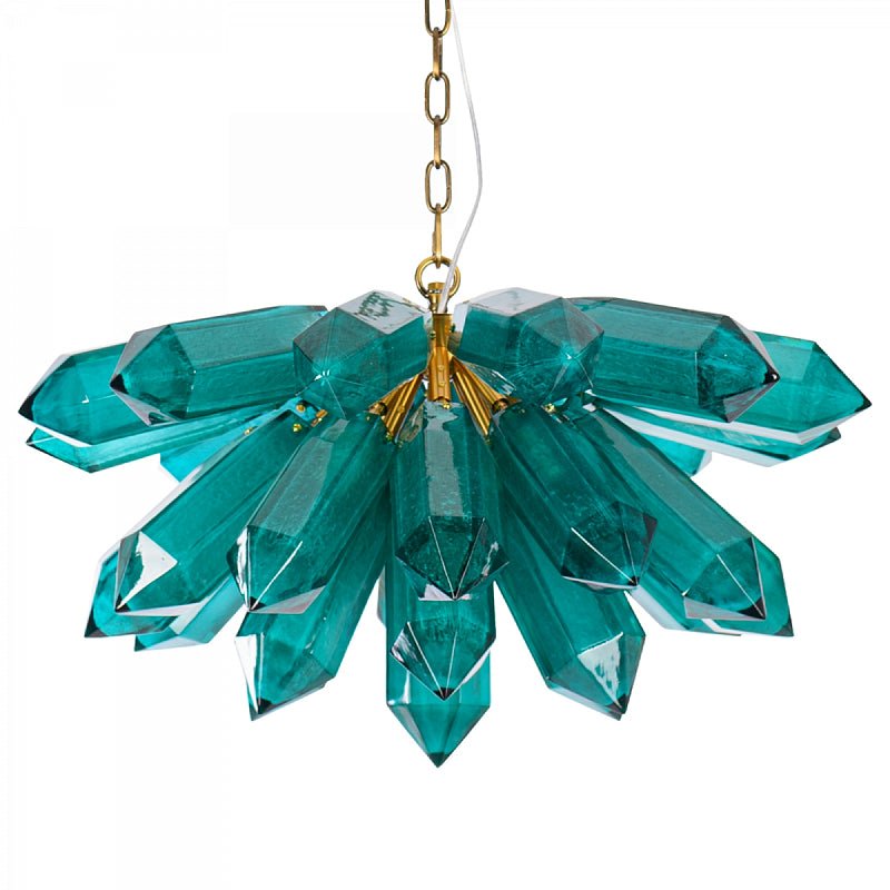 Aurora Chandelier Emerald Crystal Starburst Gold - Neutralighting
