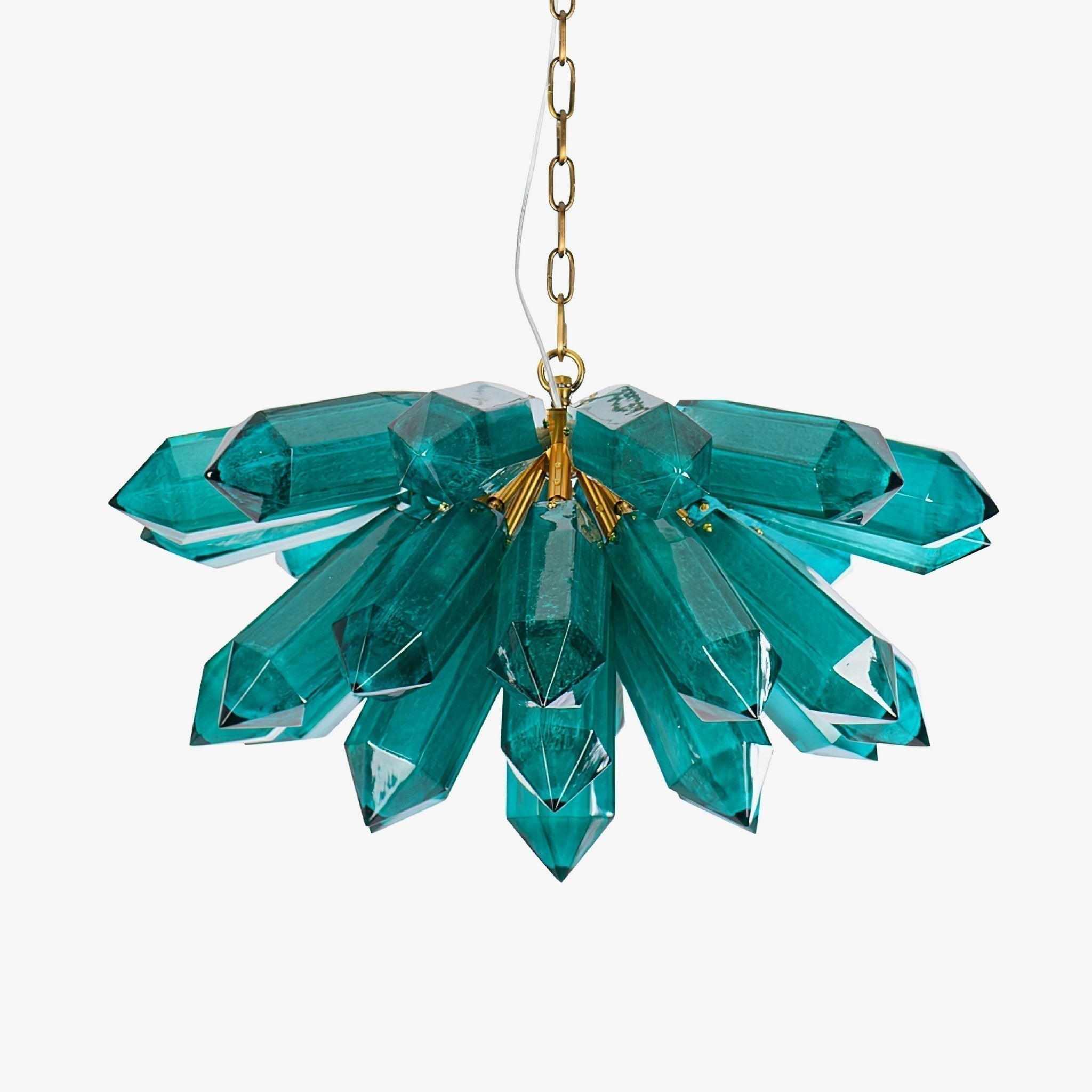 Aurora Chandelier Emerald Crystal Starburst Gold - Neutralighting