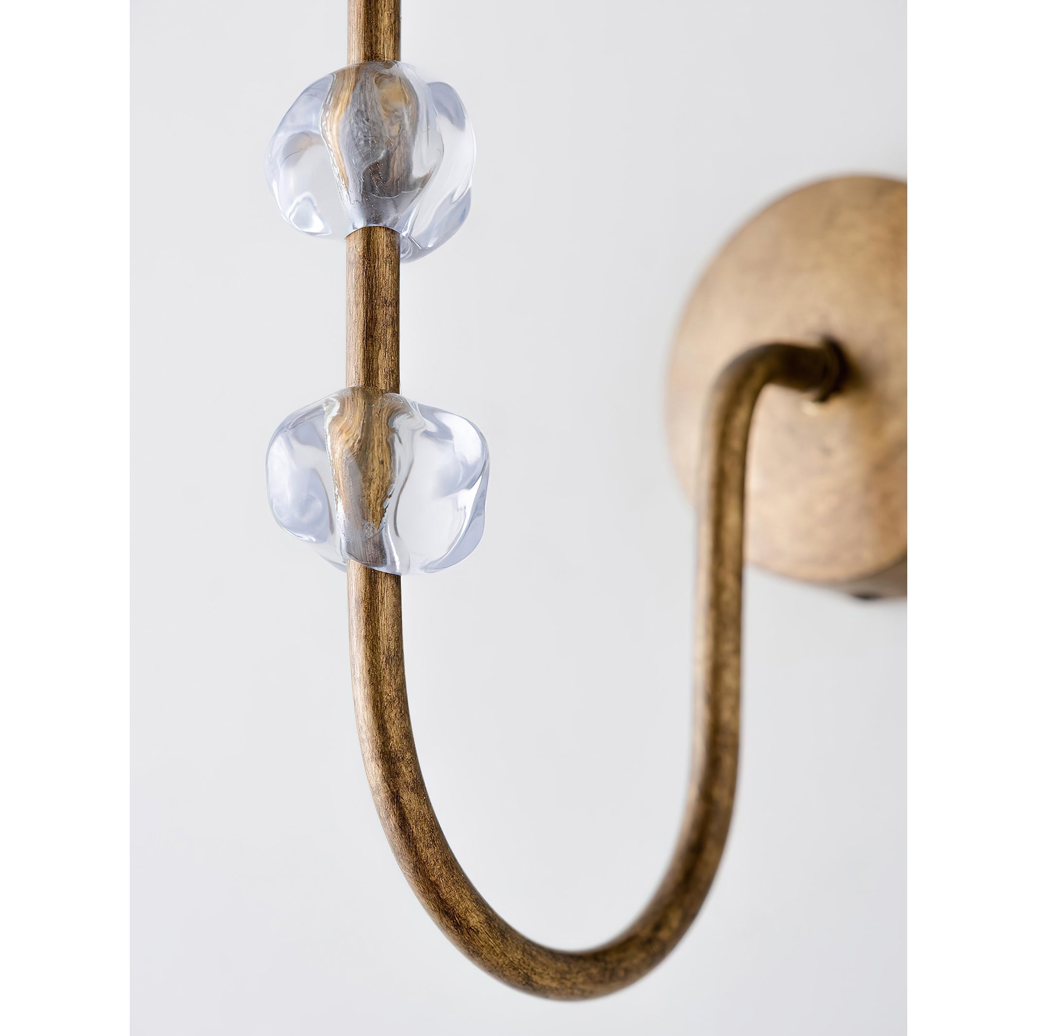 Rune Industrielle Vintage Wandleuchte aus Stoff mit Kristallen-Letslighting