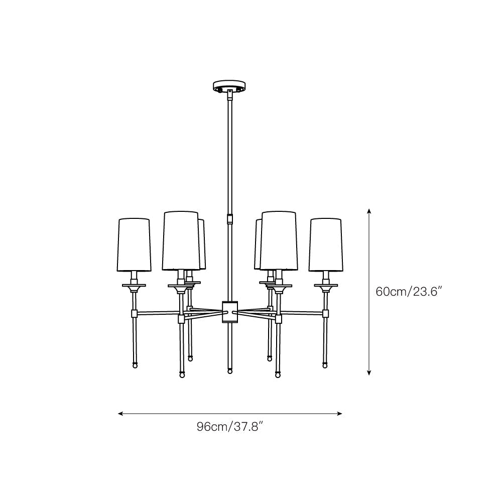 Armiriel Vintage Industrieller Messing Stoff-Kronleuchter-Letslighting