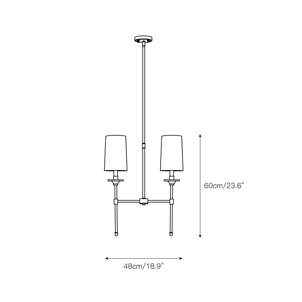 Verinyra Industrieller Vintage Kronleuchter aus Messing mit Stoffbezug-Letslighting