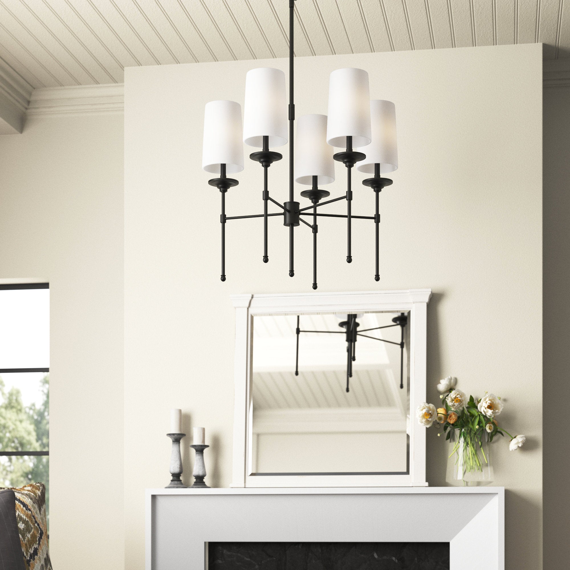 Armiriel Vintage Industrieller Messing Stoff-Kronleuchter-Letslighting