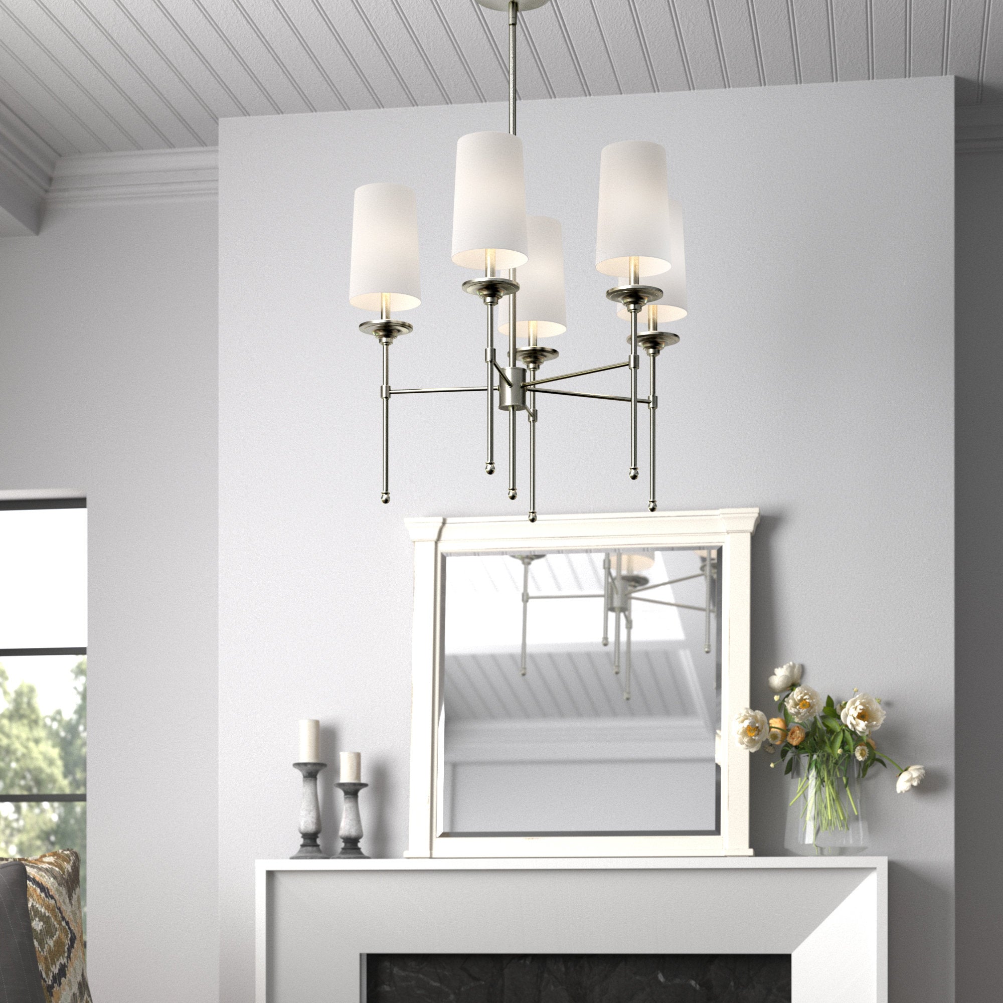 Armiriel Vintage Industrieller Messing Stoff-Kronleuchter-Letslighting