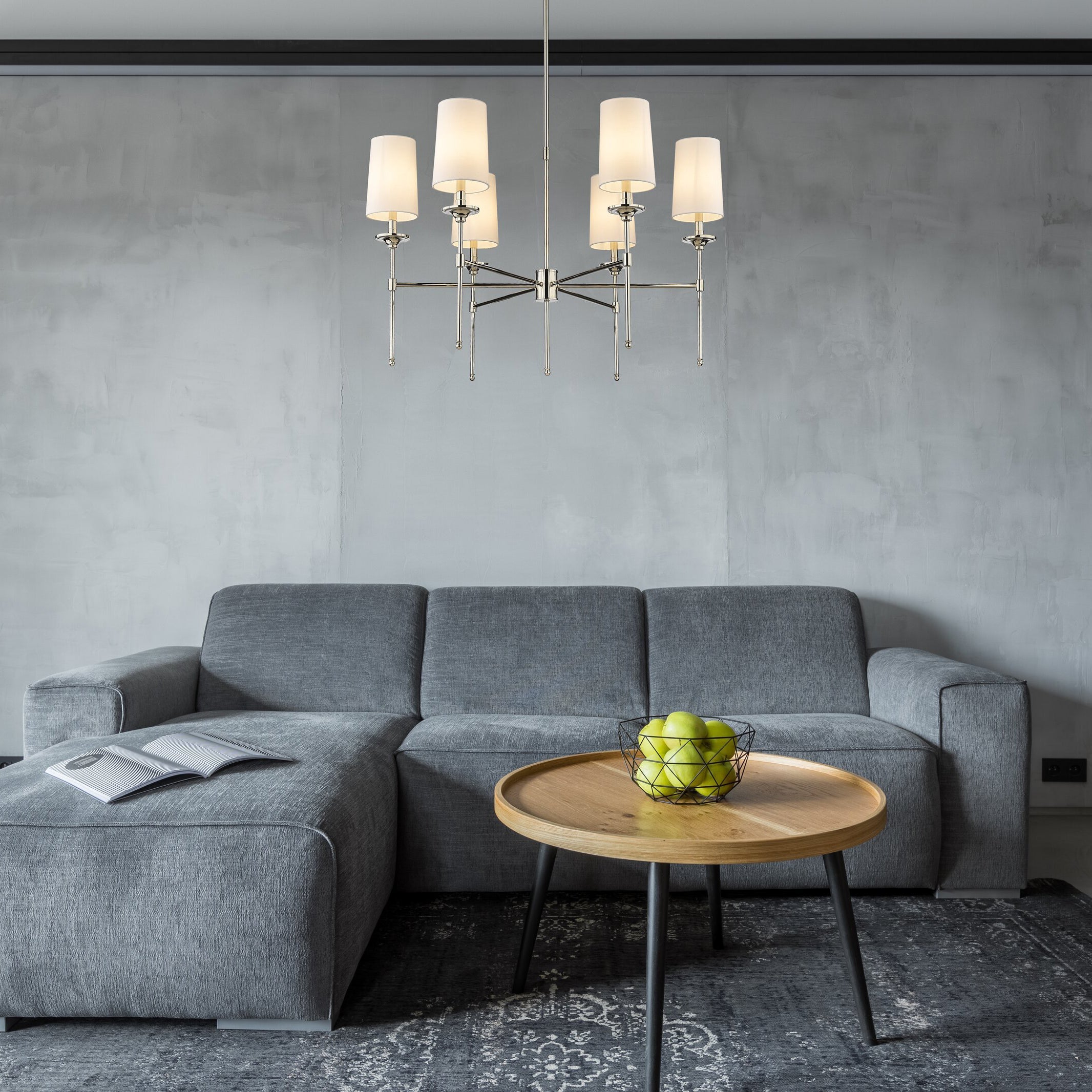 Armiriel Vintage Industrieller Messing Stoff-Kronleuchter-Letslighting