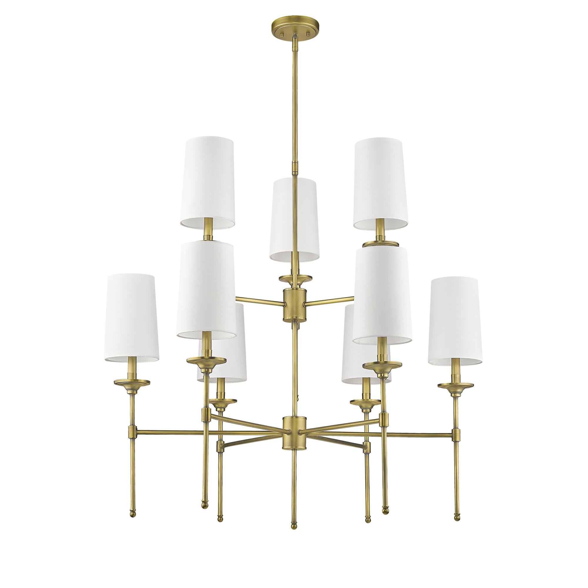 Armiriel Vintage Industrieller Messing Stoff-Kronleuchter-Letslighting