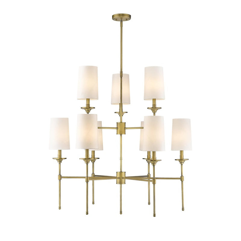 Armiriel Vintage Industrieller Messing Stoff-Kronleuchter-Letslighting