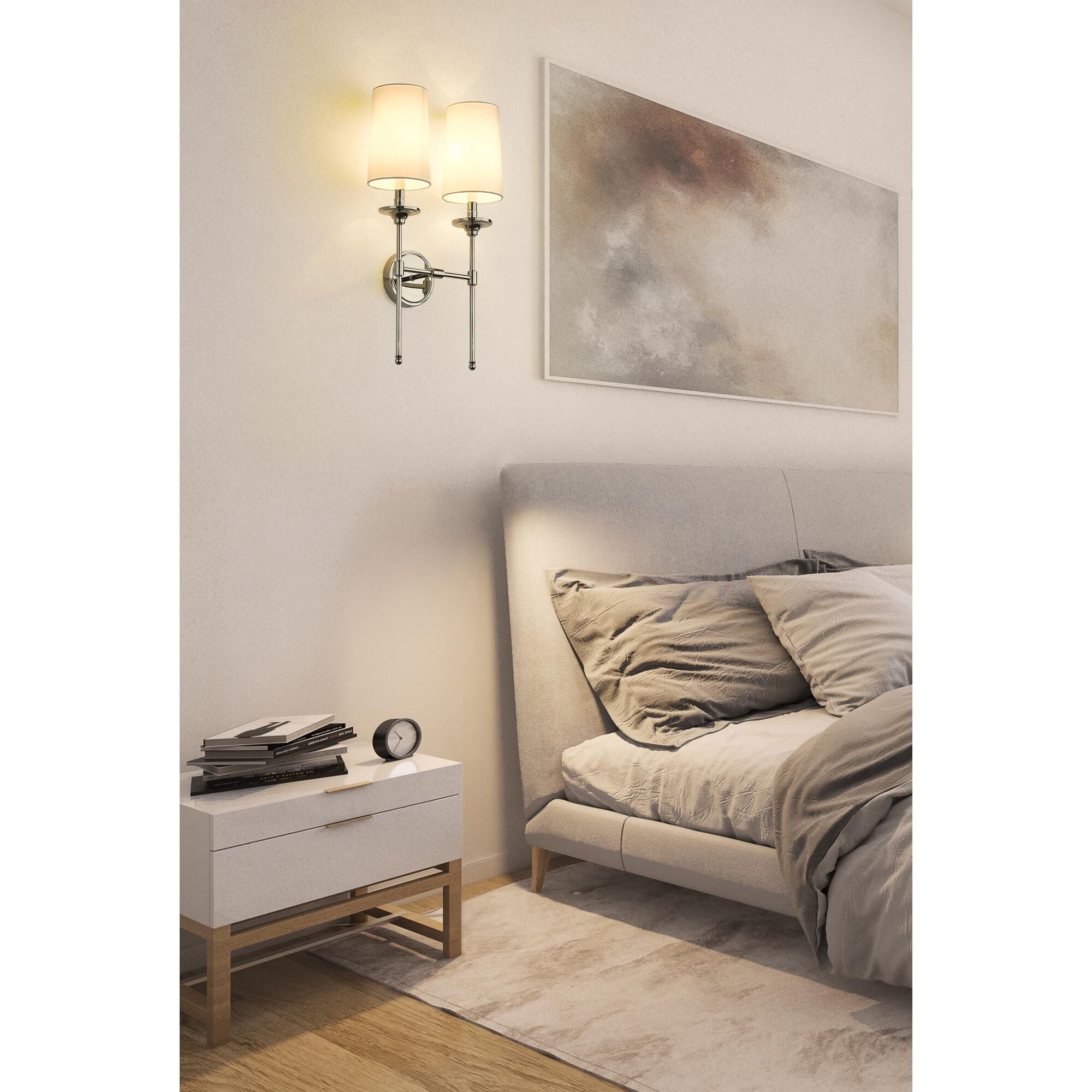 Esileth Messing Stoff Vintage Industrial Wandleuchte-Letslighting