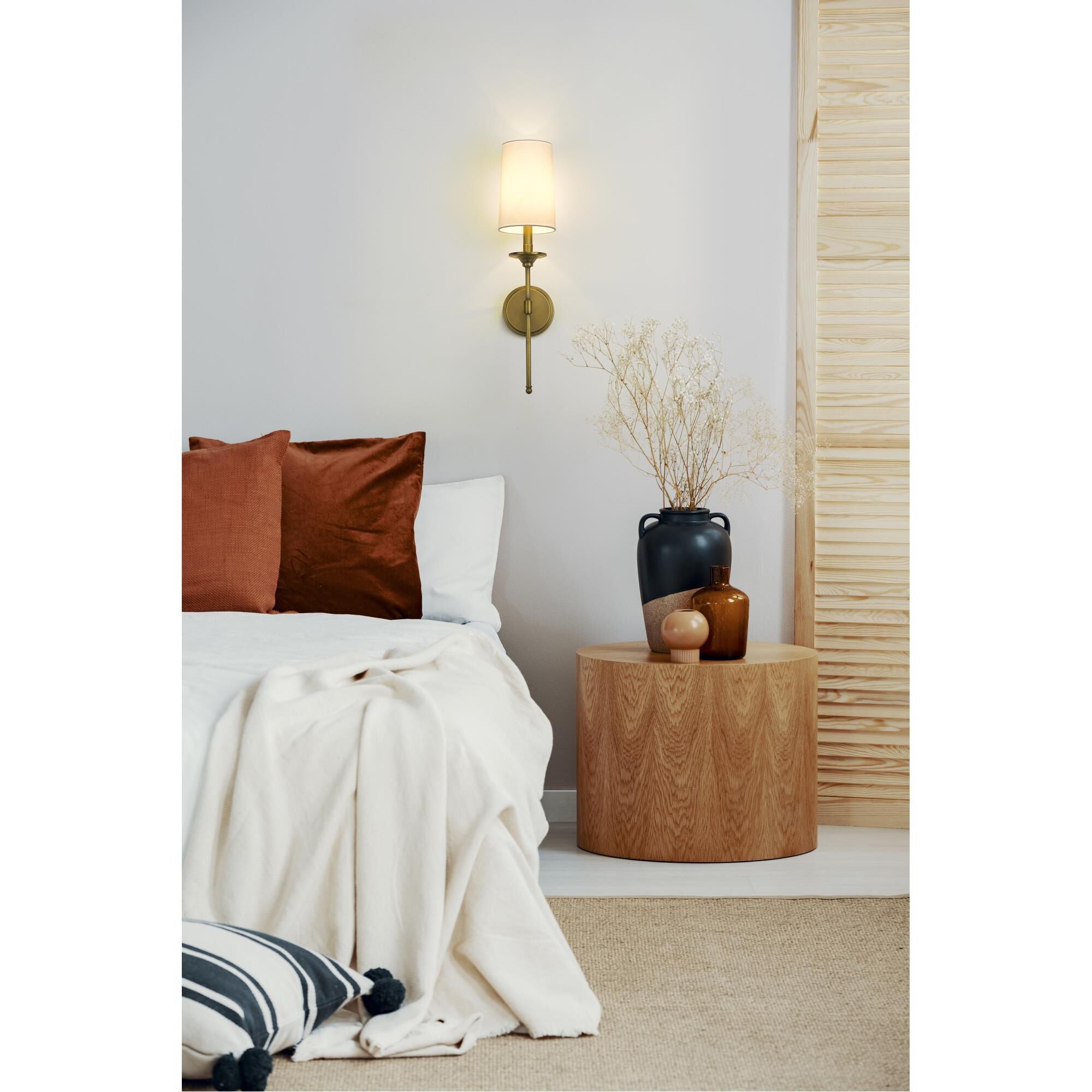 Esileth Messing Stoff Vintage Industrial Wandleuchte-Letslighting