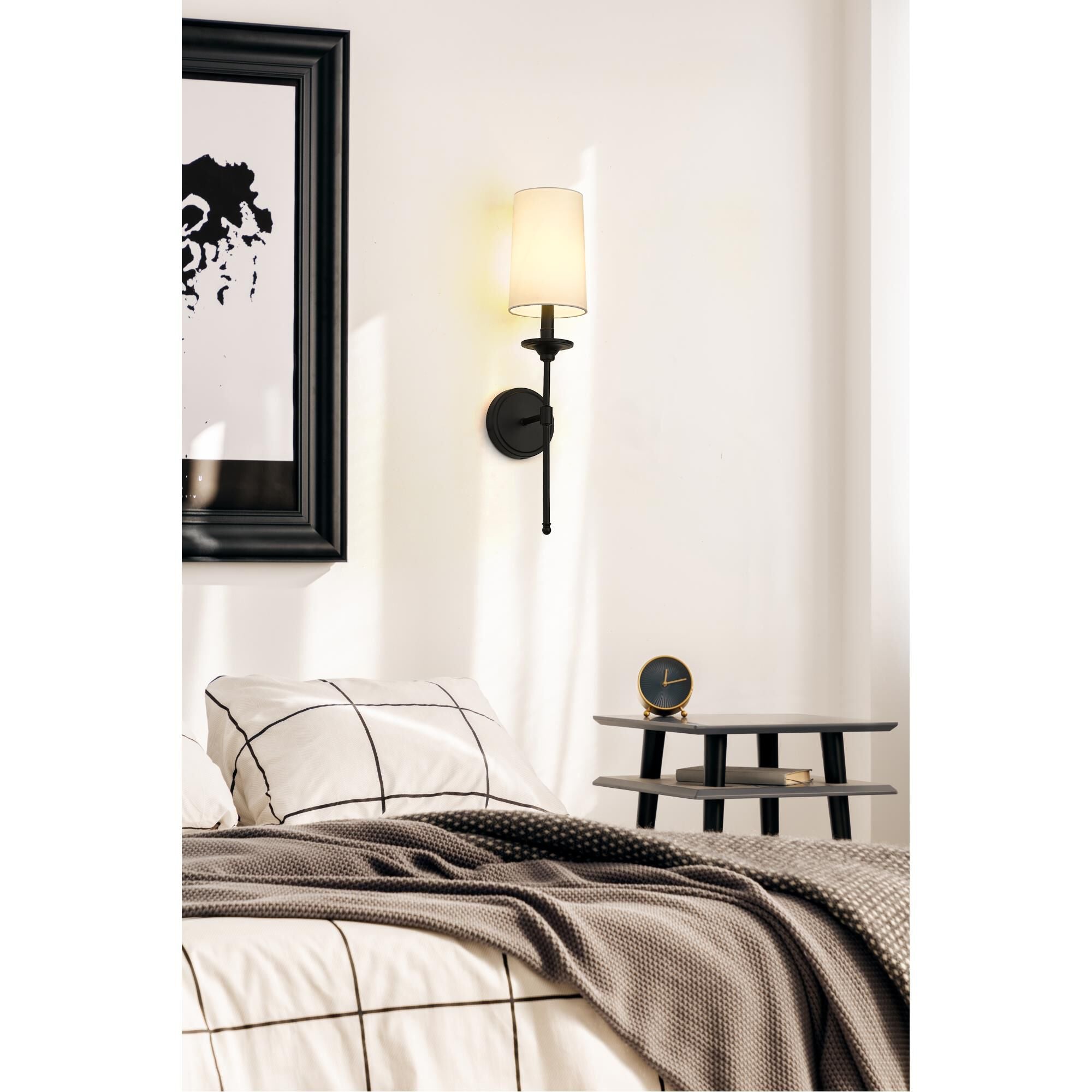 Esileth Messing Stoff Vintage Industrial Wandleuchte-Letslighting