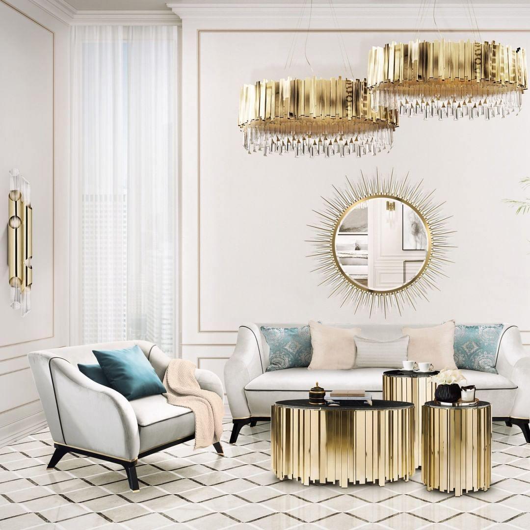 Lustra Kronleuchter Gold Kristall Golden-Letslighting