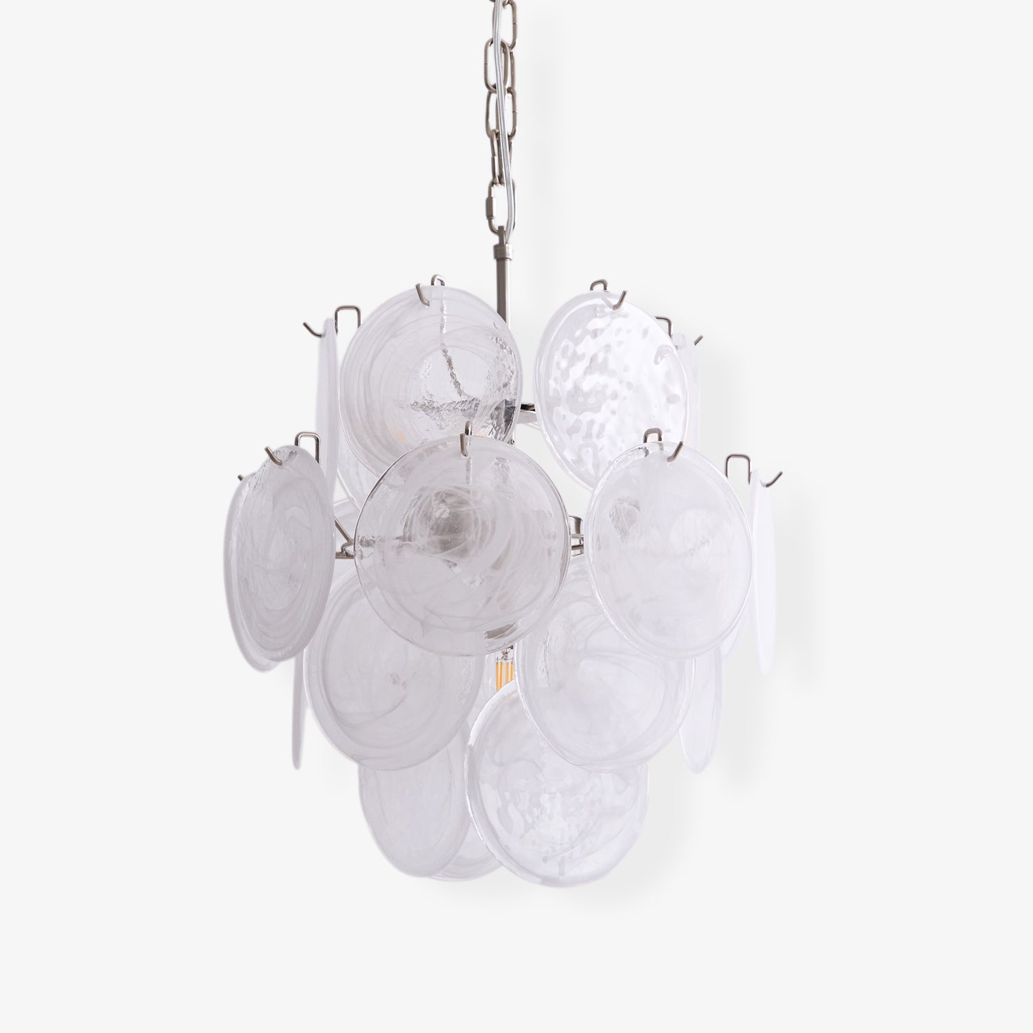 Aurora Chandelier Apricot Murano Glass Disc Layered Artistic - Neutralighting