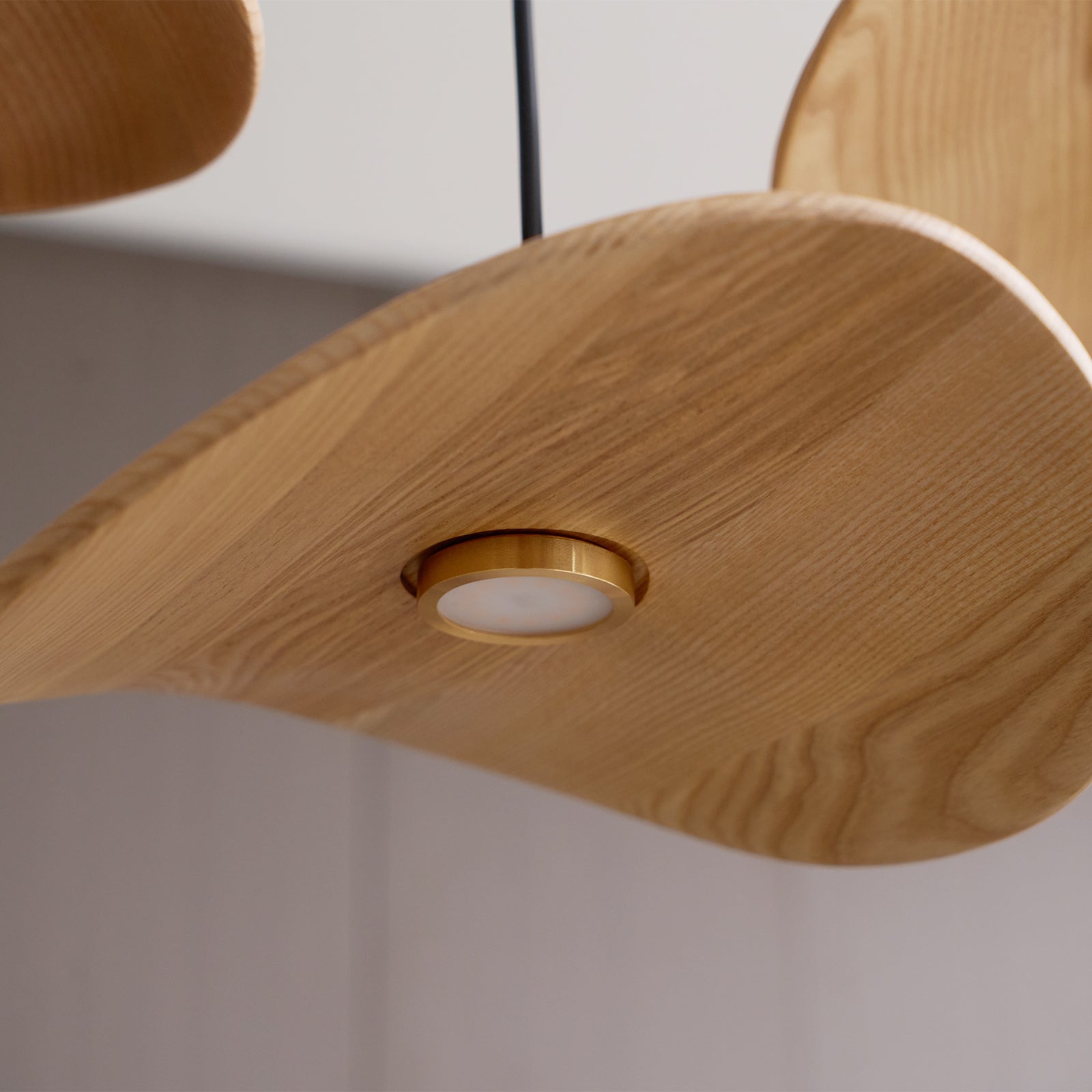 Abbott Modern Minimalist Empty Leaf Metal Wood Chandelier - Blowlighting