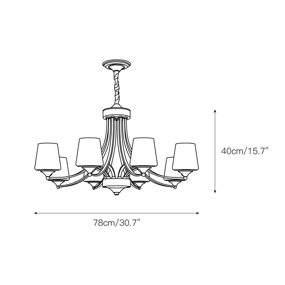 Ulrinara Postmodern Luxus Messing Glas Kronleuchter-Letslighting