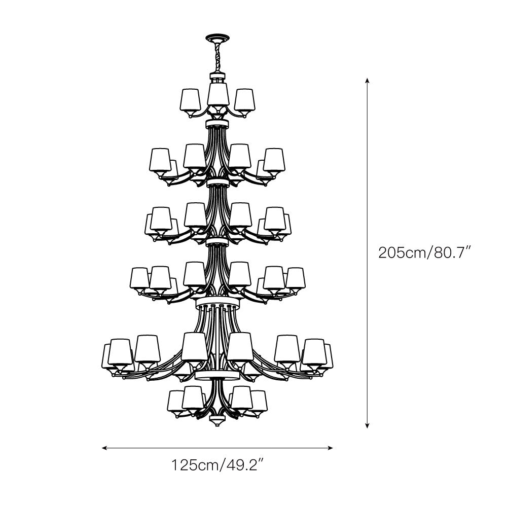 Ulrinara Postmodern Luxus Messing Glas Kronleuchter-Letslighting