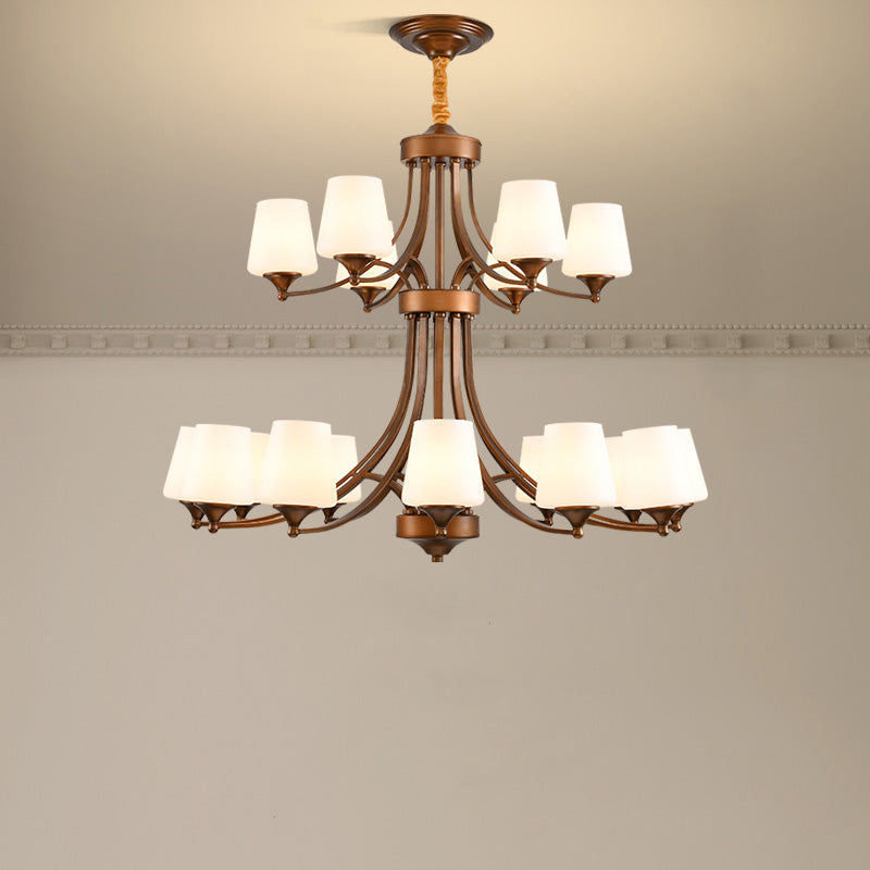 Ulrinara Postmodern Luxus Messing Glas Kronleuchter-Letslighting